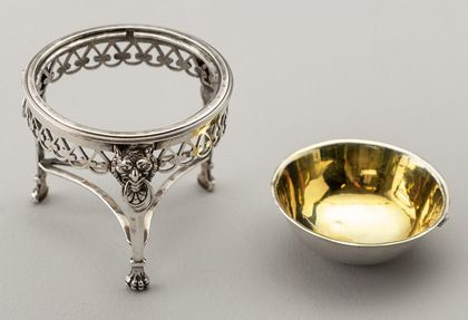 Italian Antique Silver Salt Cellar - Kingdom of Naples (Napoli) -  2 Different Parthenope Warranty Marks